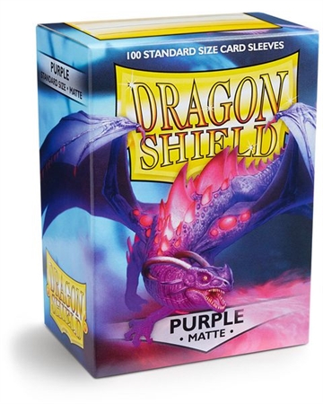 Dragon Shield - Matte Purple Sleeves - Standard Sleeves (100 stk) - Plastiklommer